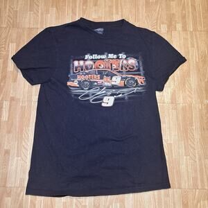 Chase Elliott #9 Hooters NASCAR Racing T Shirt Black Hendrick Motorsports Size M